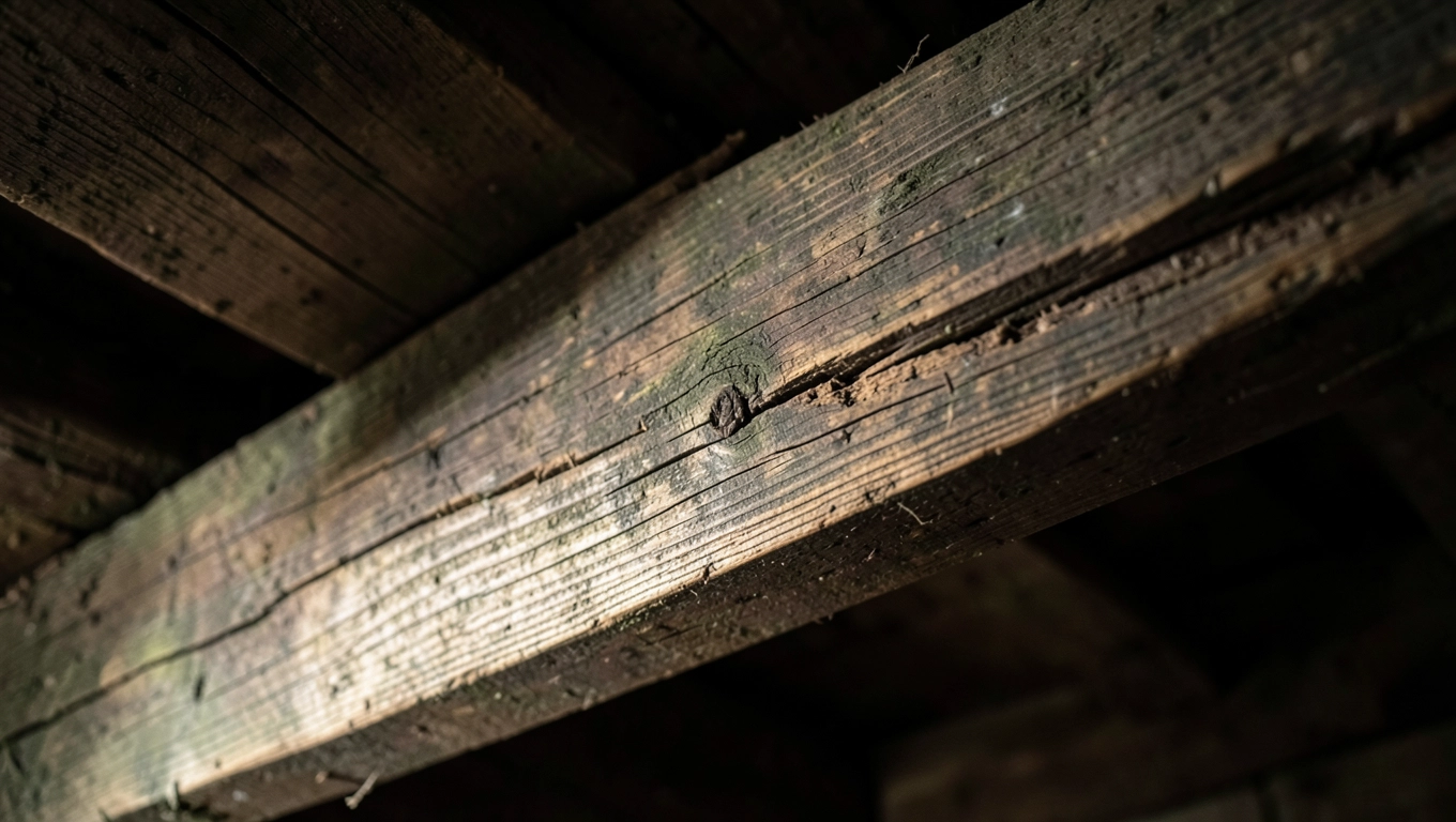 Inspekcja konstrukcji drewnianej starego domu